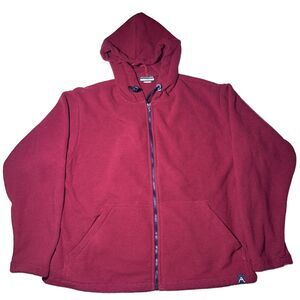 Avalanche Full Zip Fleece sweater Womens Red Outdoor Size X-Large
